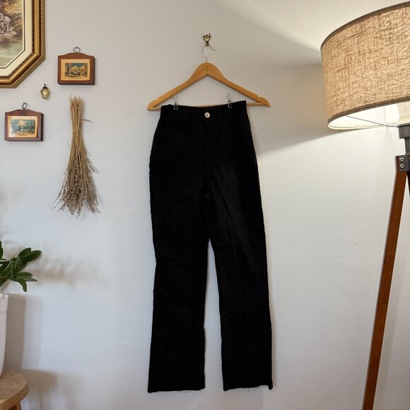 NastyGal Corduroy High Waisted Flared Star Bum Pants Sz 2 - Picture 3 of 5